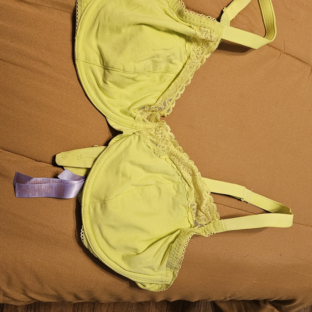 Savage X Fenty Cotton T Shirt Lace Trim Bra